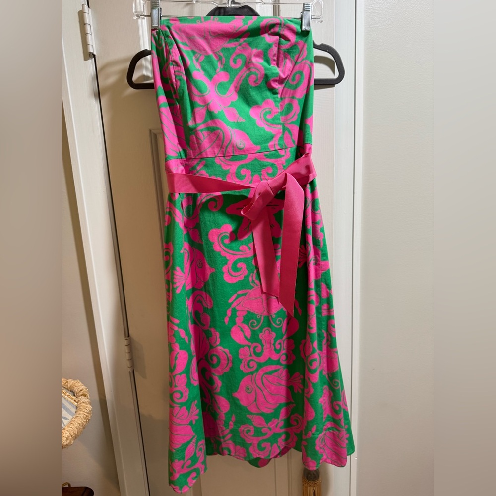 Lilly Pulitzer Pink and Green Sleeveless Sundress